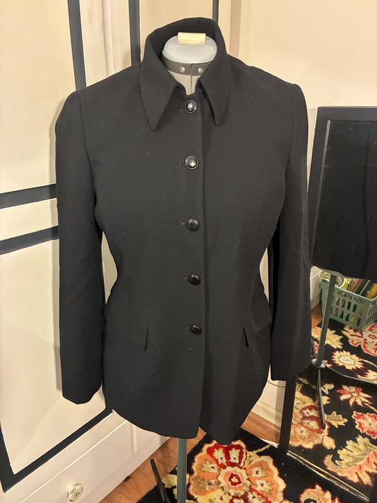Vintage Wool Jacket / Blazer (Black)