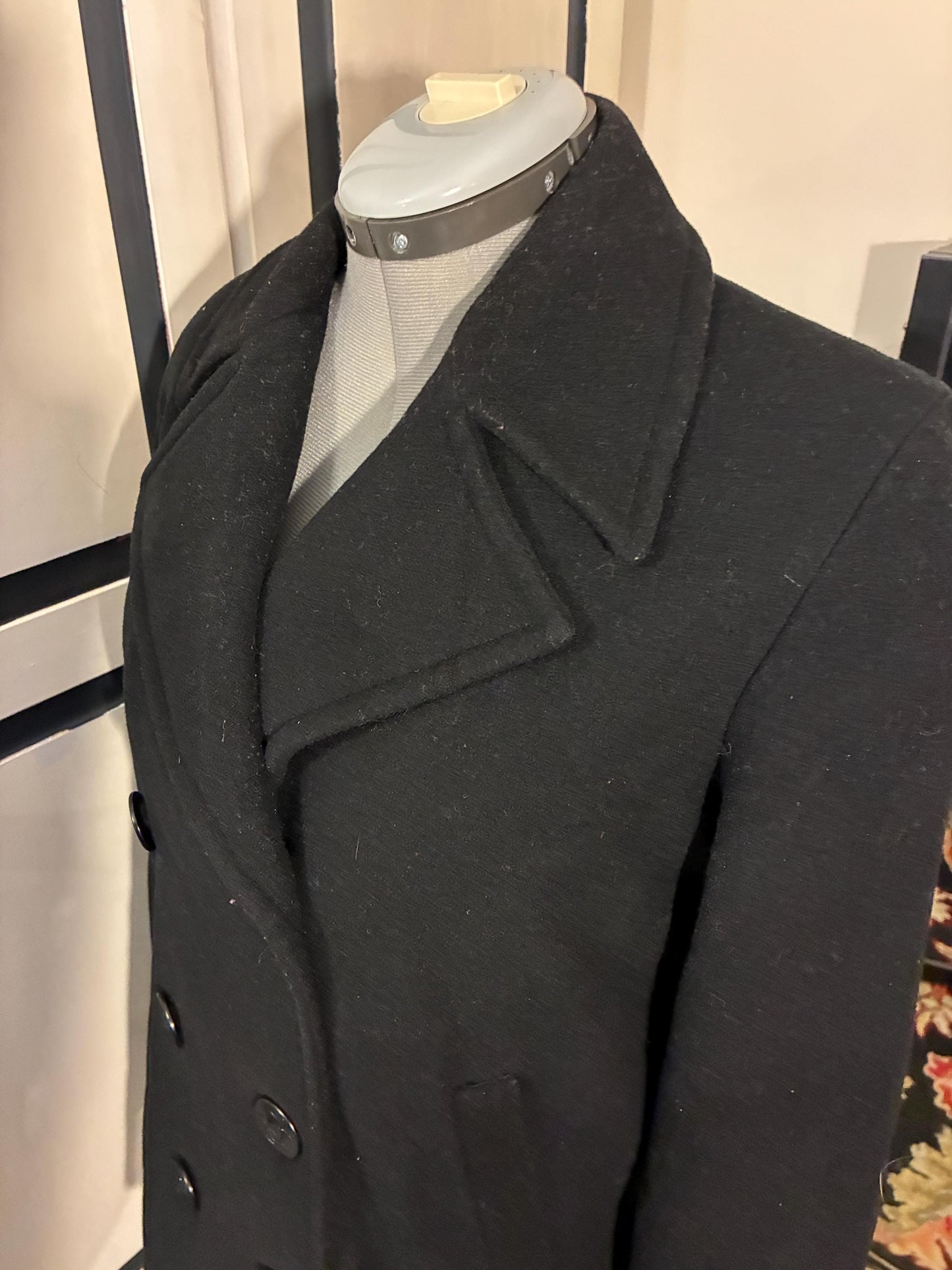 Vintage Maternity Wool Peacoat Jacket