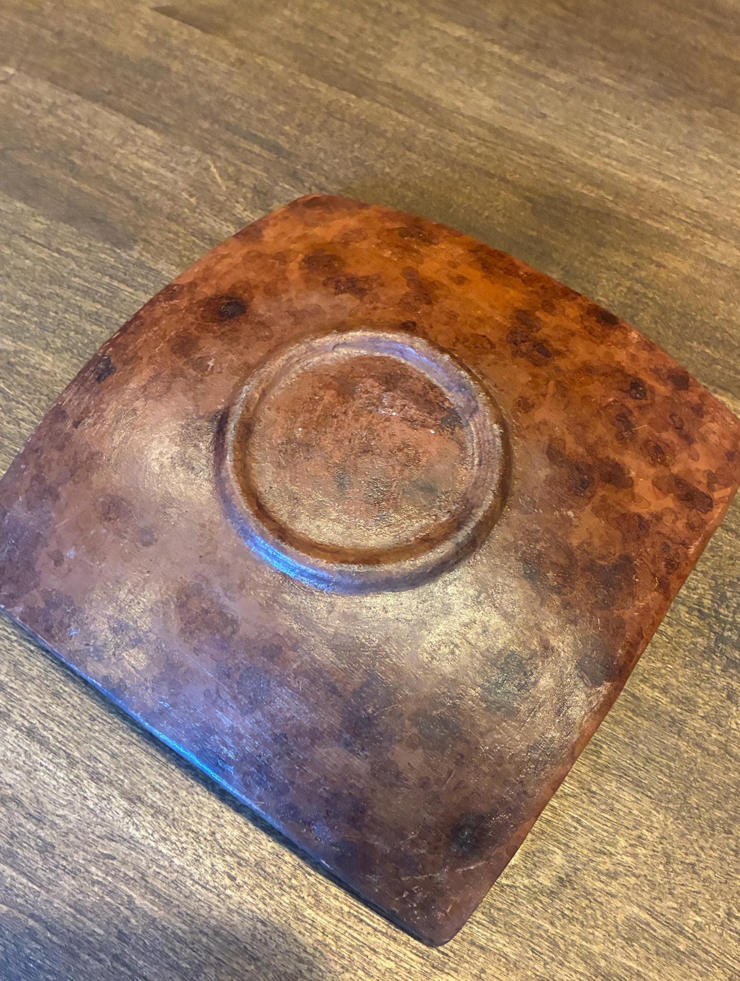 Ceramic Wood-Look Trinket Tray