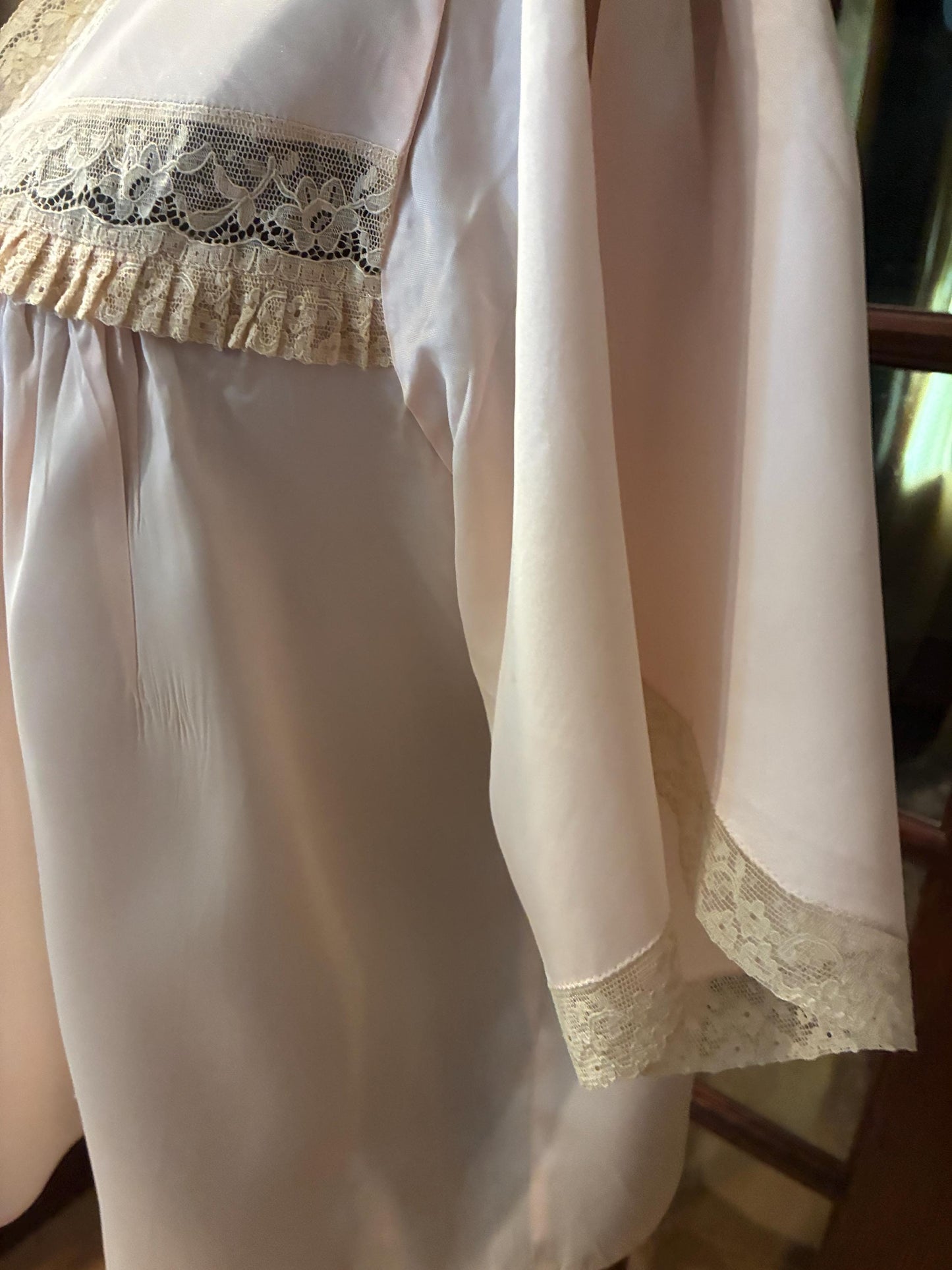 Vintage Baby Doll Lingerie Silk Bed Jacket