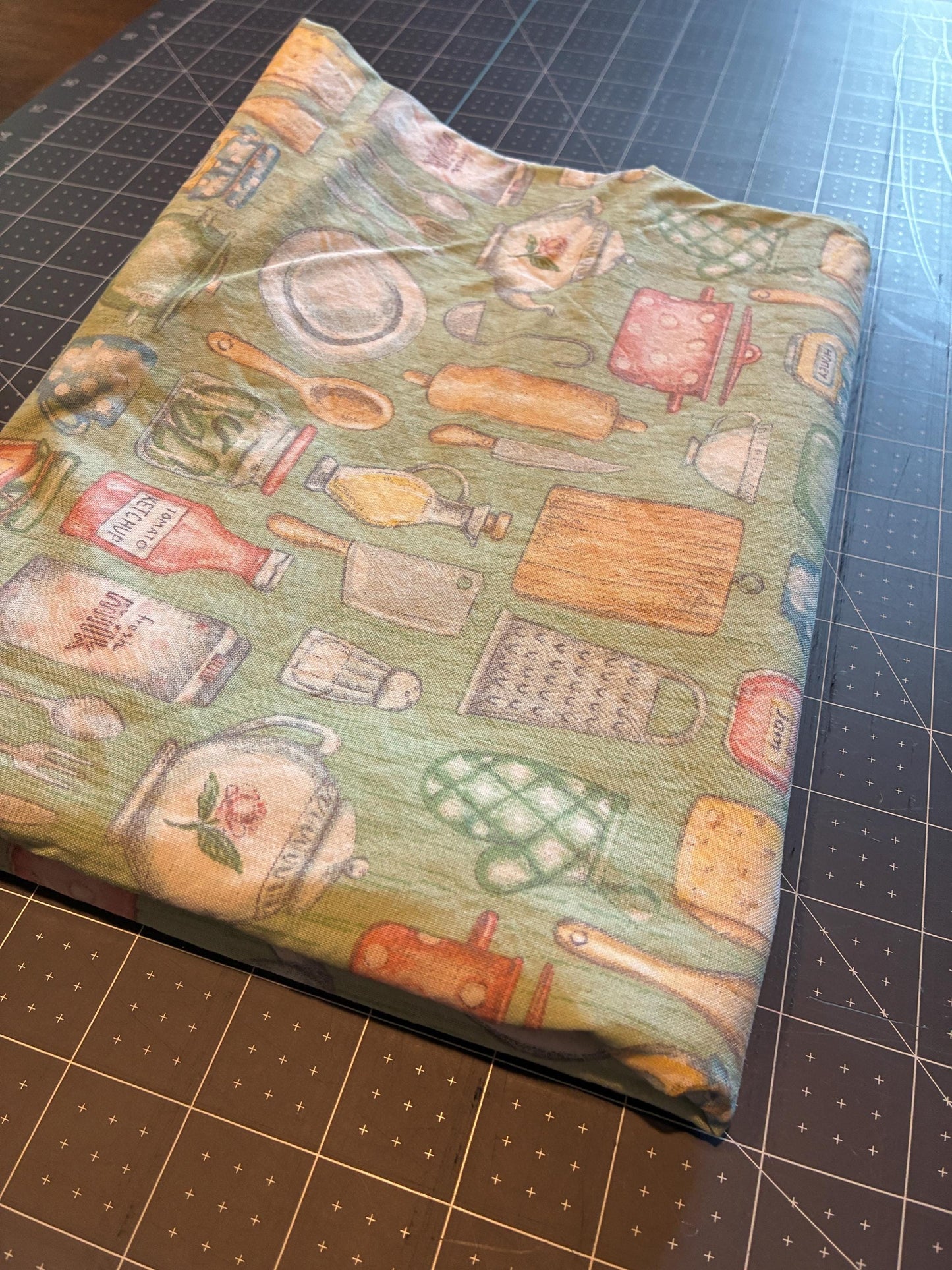 Kitchen/Baking Cotton Fabric (~1 yard)