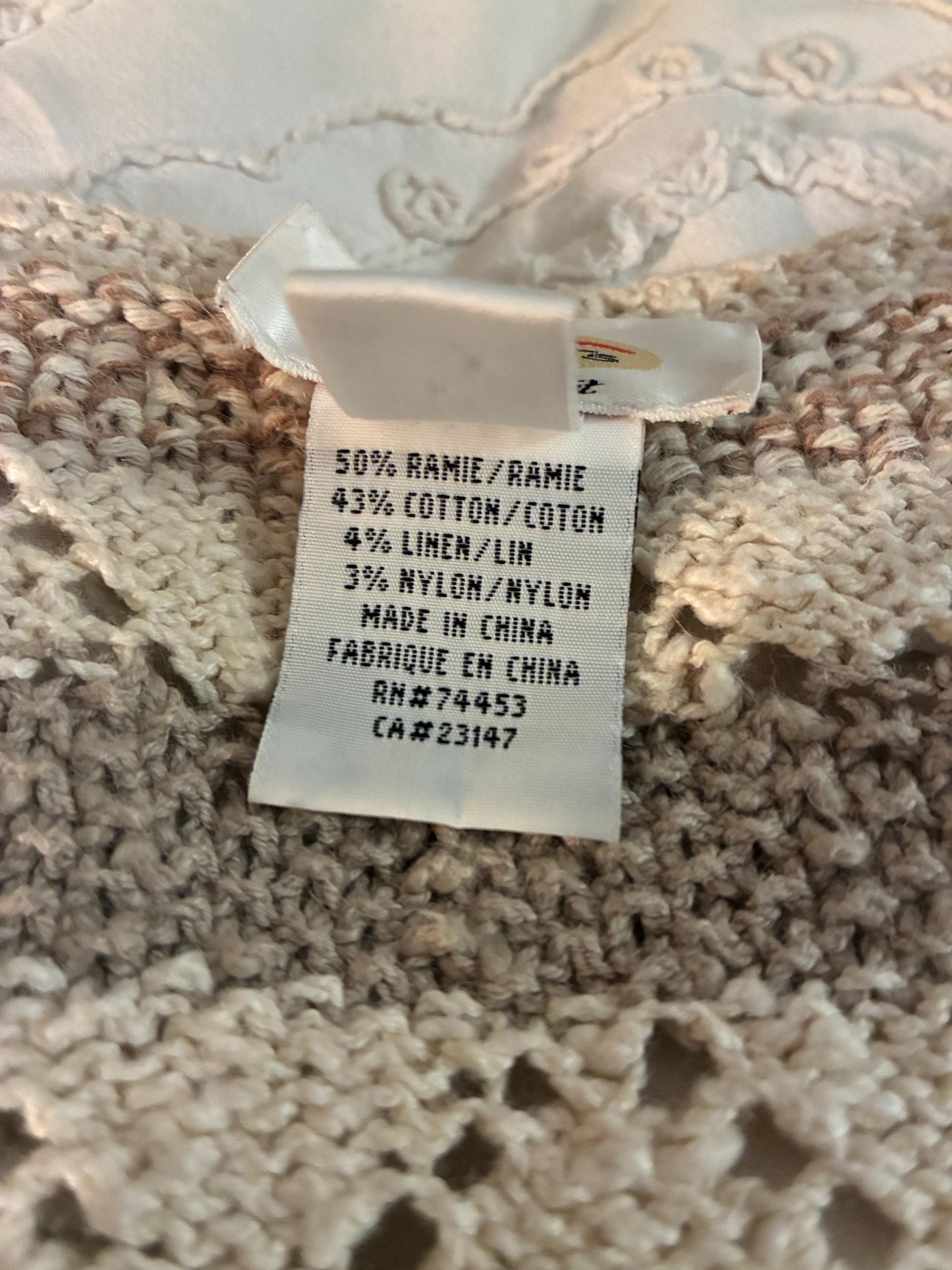 Vintage Hand Knit Cardigan Sweater
