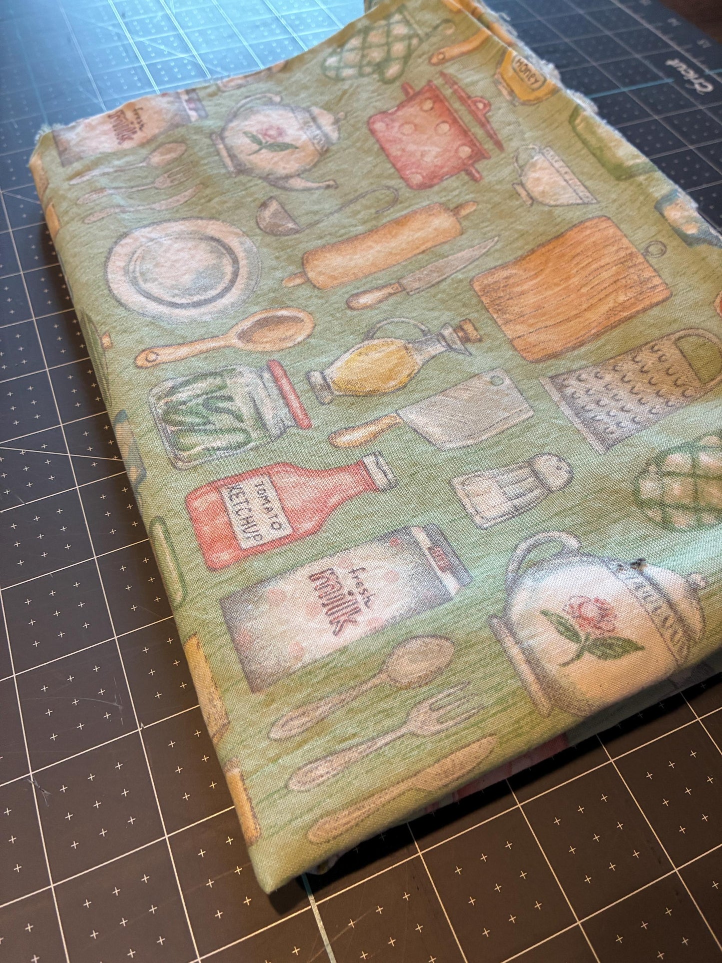 Kitchen/Baking Cotton Fabric (~1 yard)