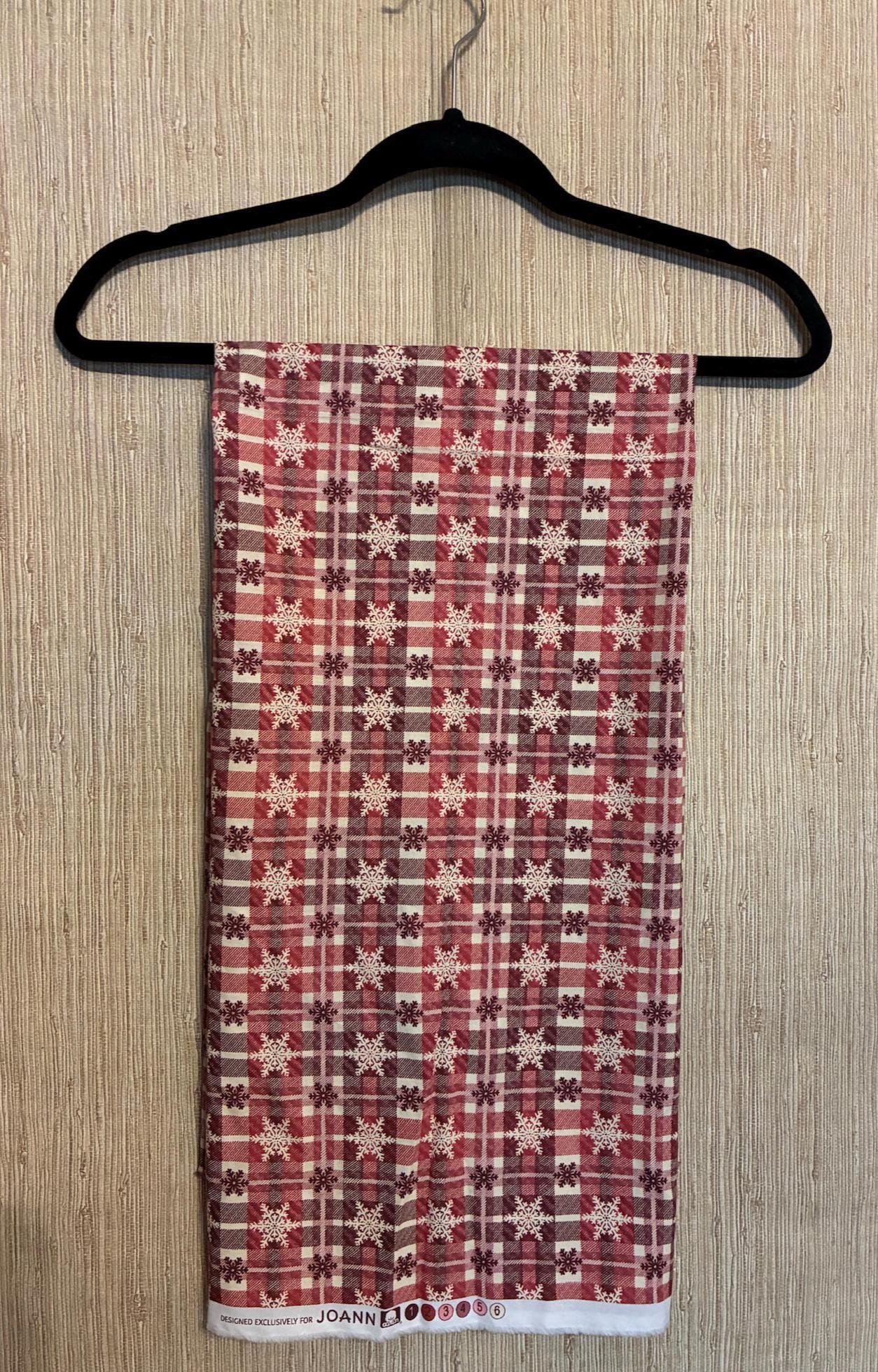 Christmas Fabric (Snowflake Plaid)