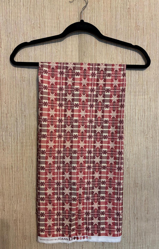 Christmas Fabric (Snowflake Plaid)