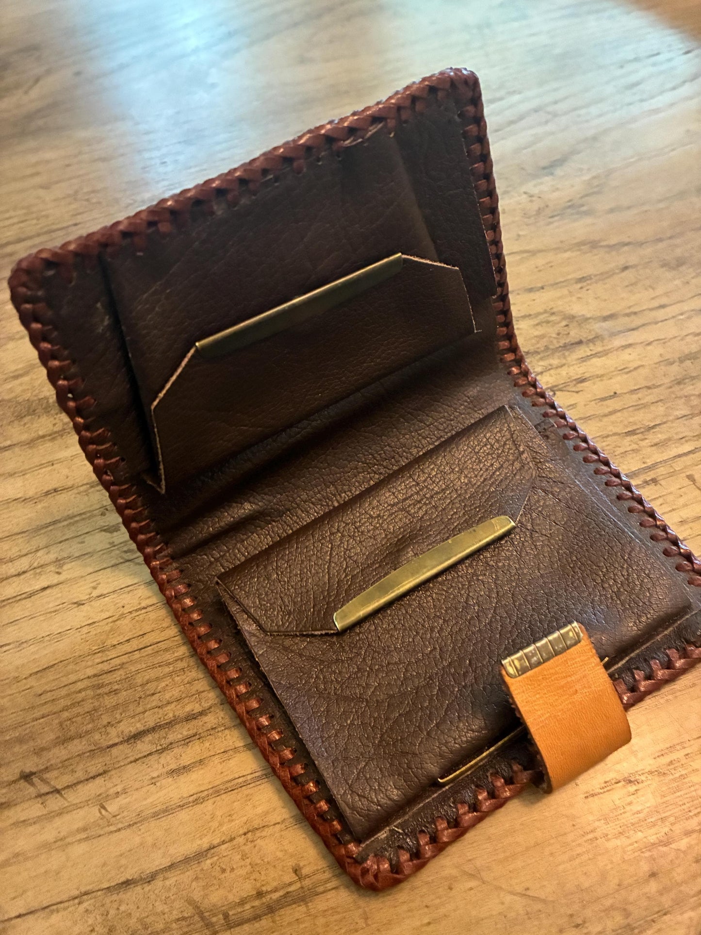 Vintage Hand-Tooled Leather Wallet