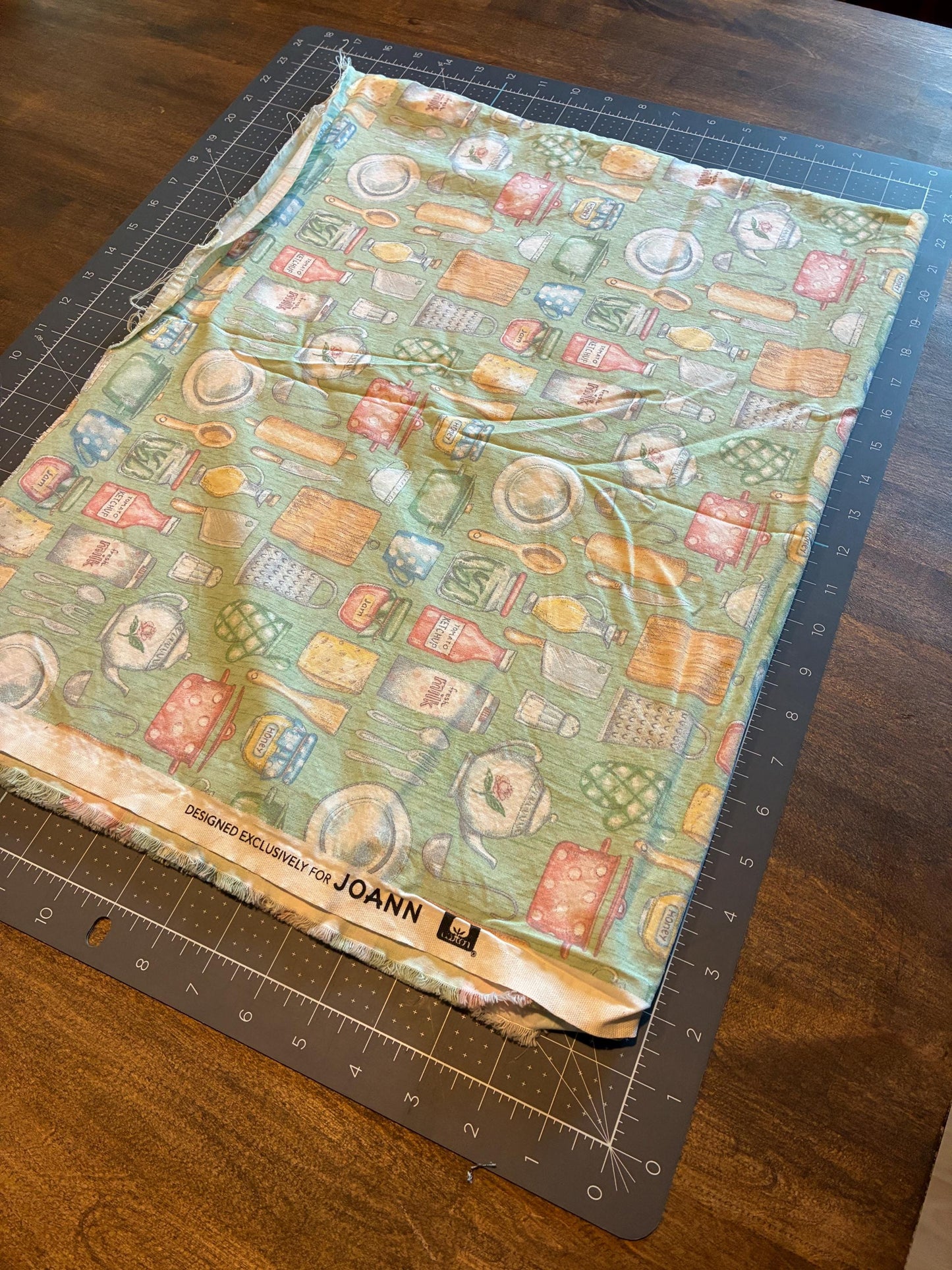 Kitchen/Baking Cotton Fabric (~1 yard)
