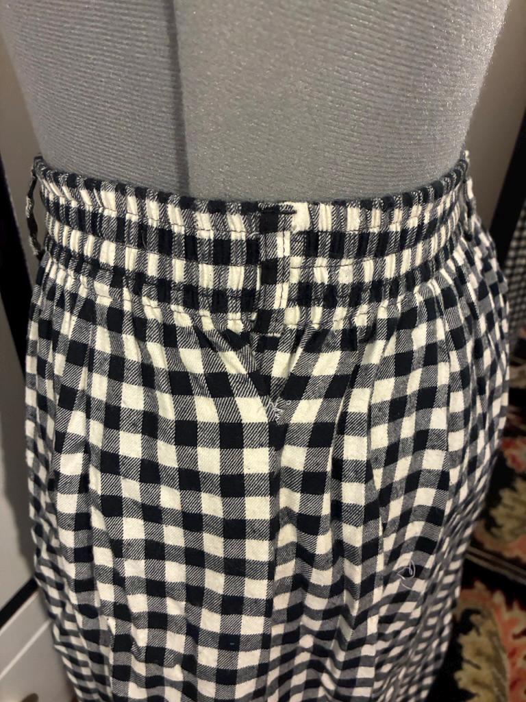 Vintage Gingham Black & White Skirt