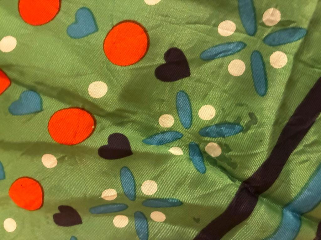 Vintage Silk Scarf (Hearts/Polka Dots)
