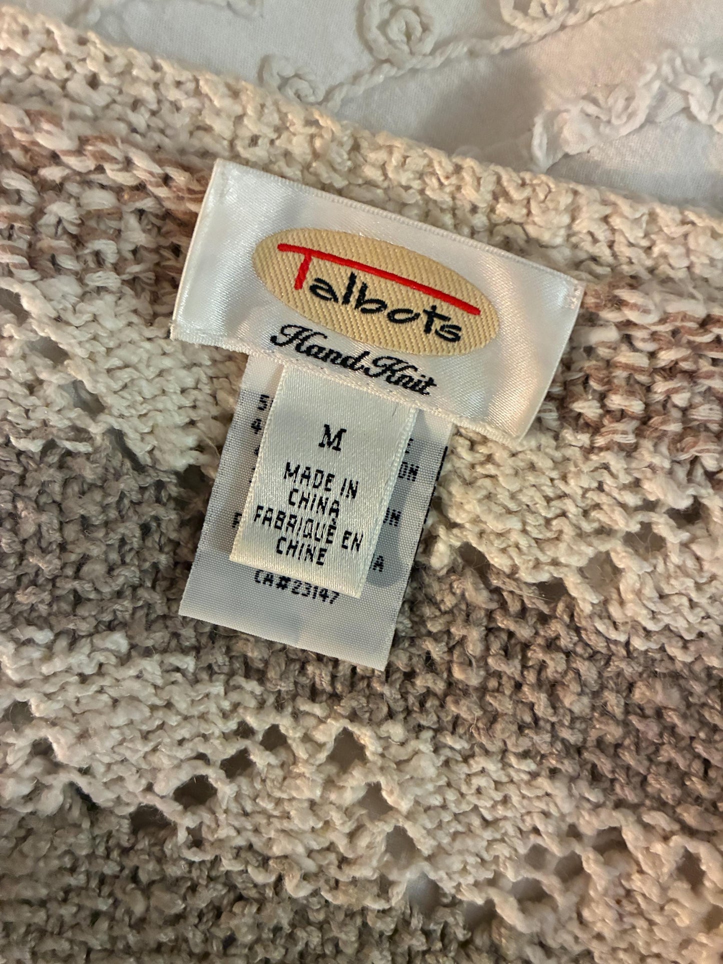 Vintage Hand Knit Cardigan Sweater