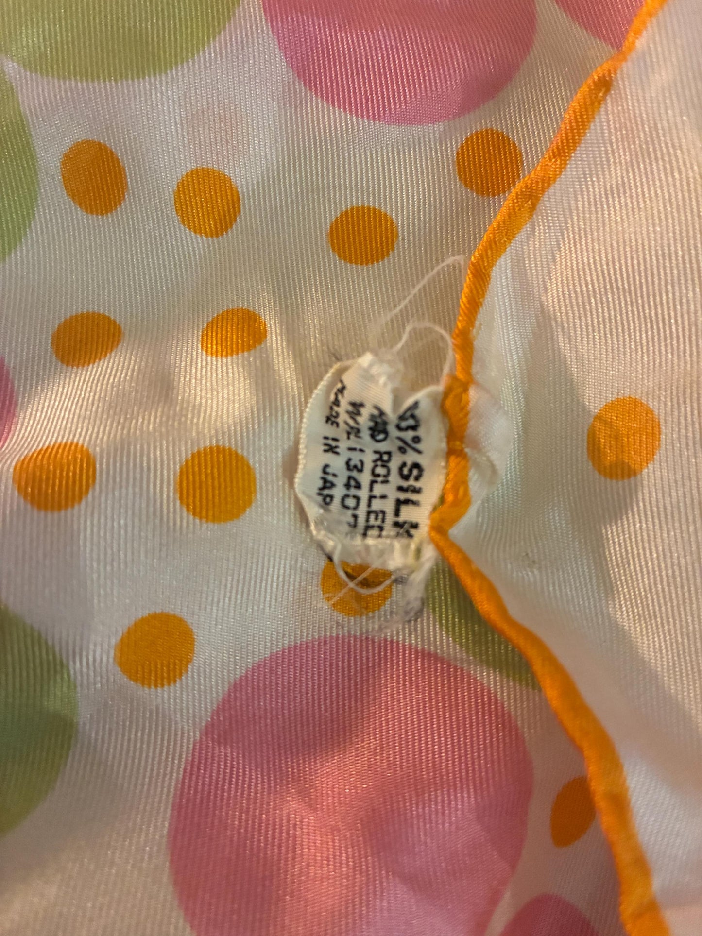 Vintage Silk Scarf (Polka Dots)