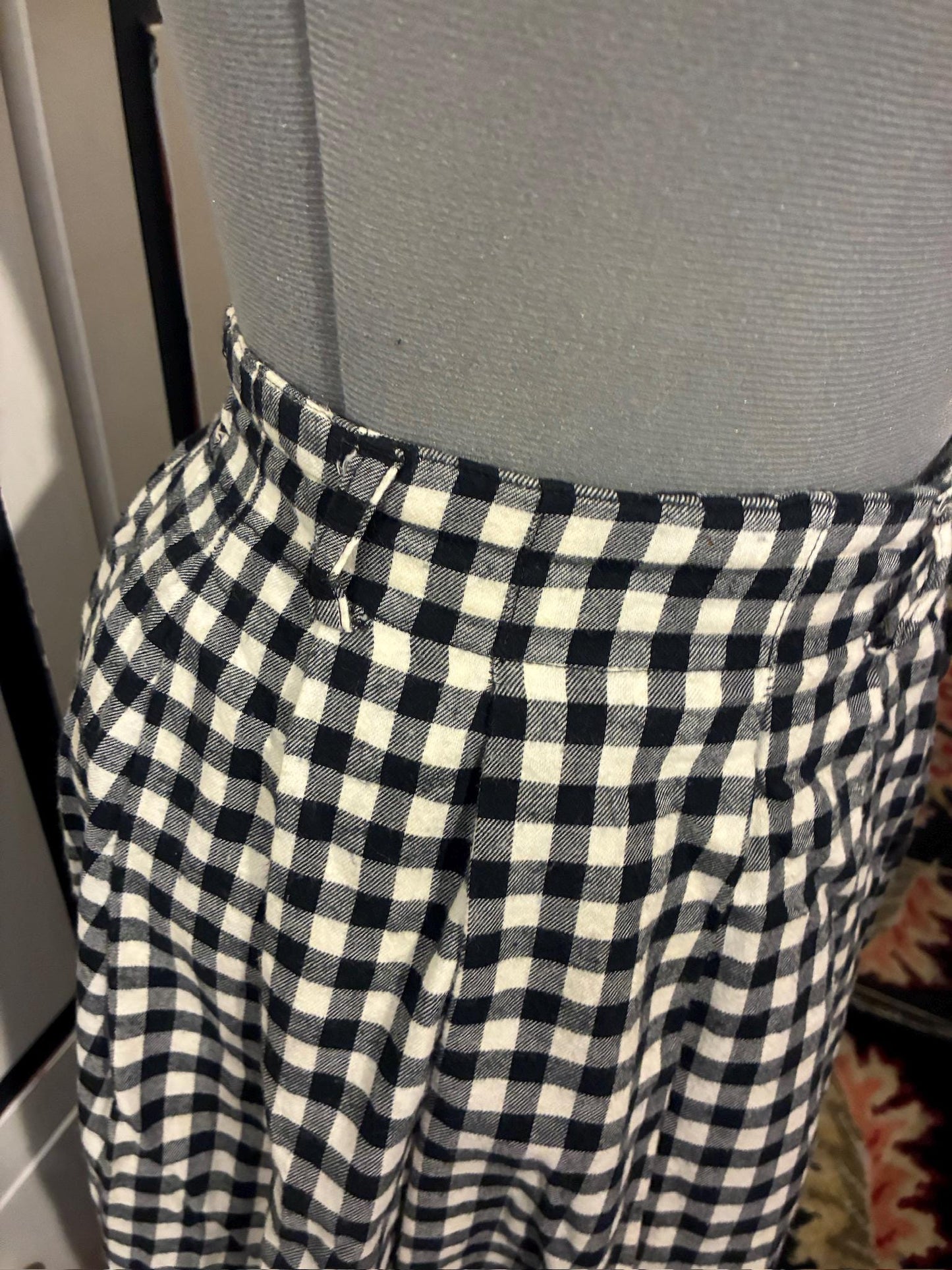 Vintage Gingham Black & White Skirt