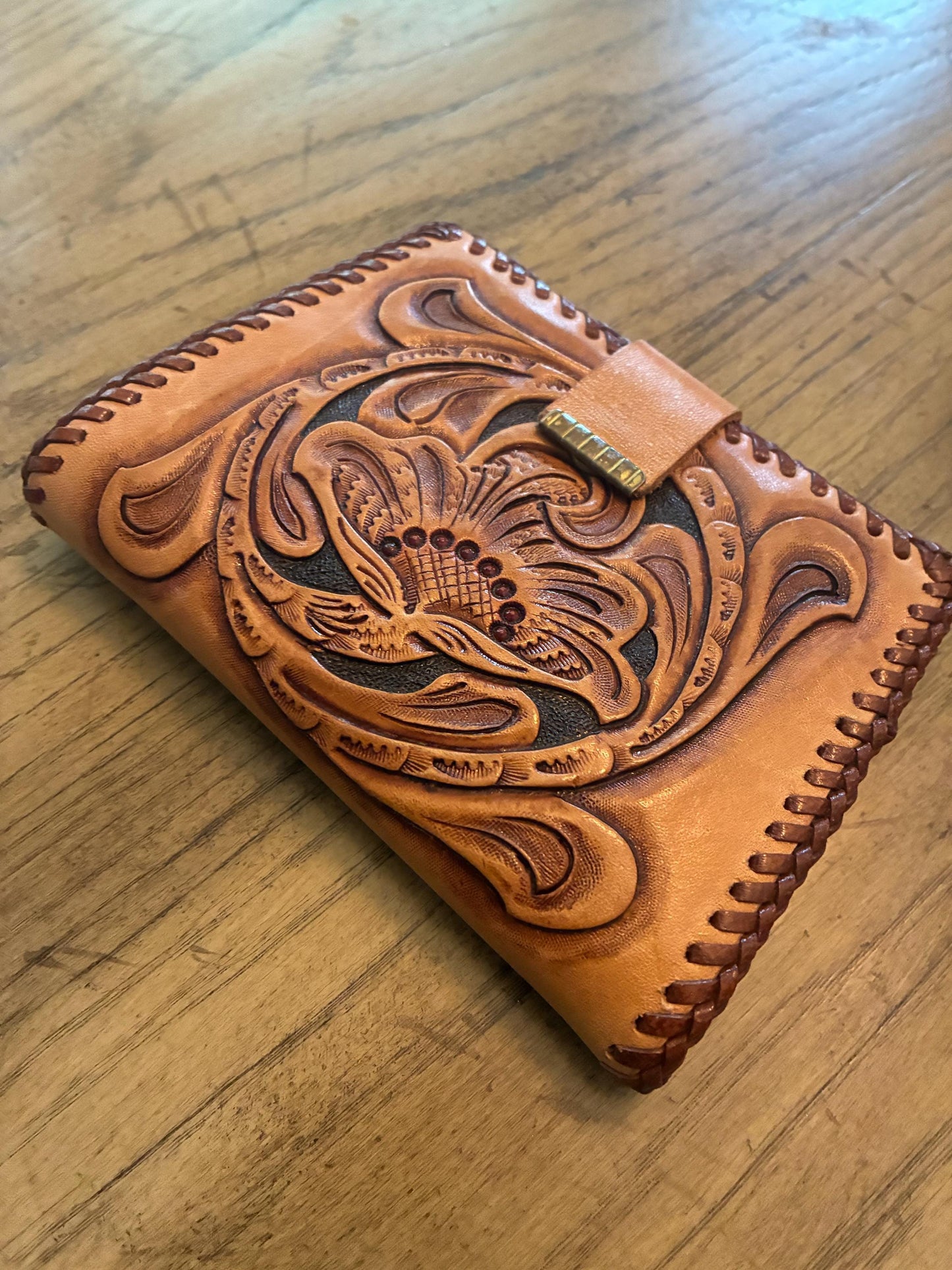 Vintage Hand-Tooled Leather Wallet
