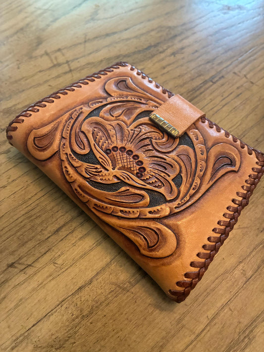 Vintage Hand-Tooled Leather Wallet