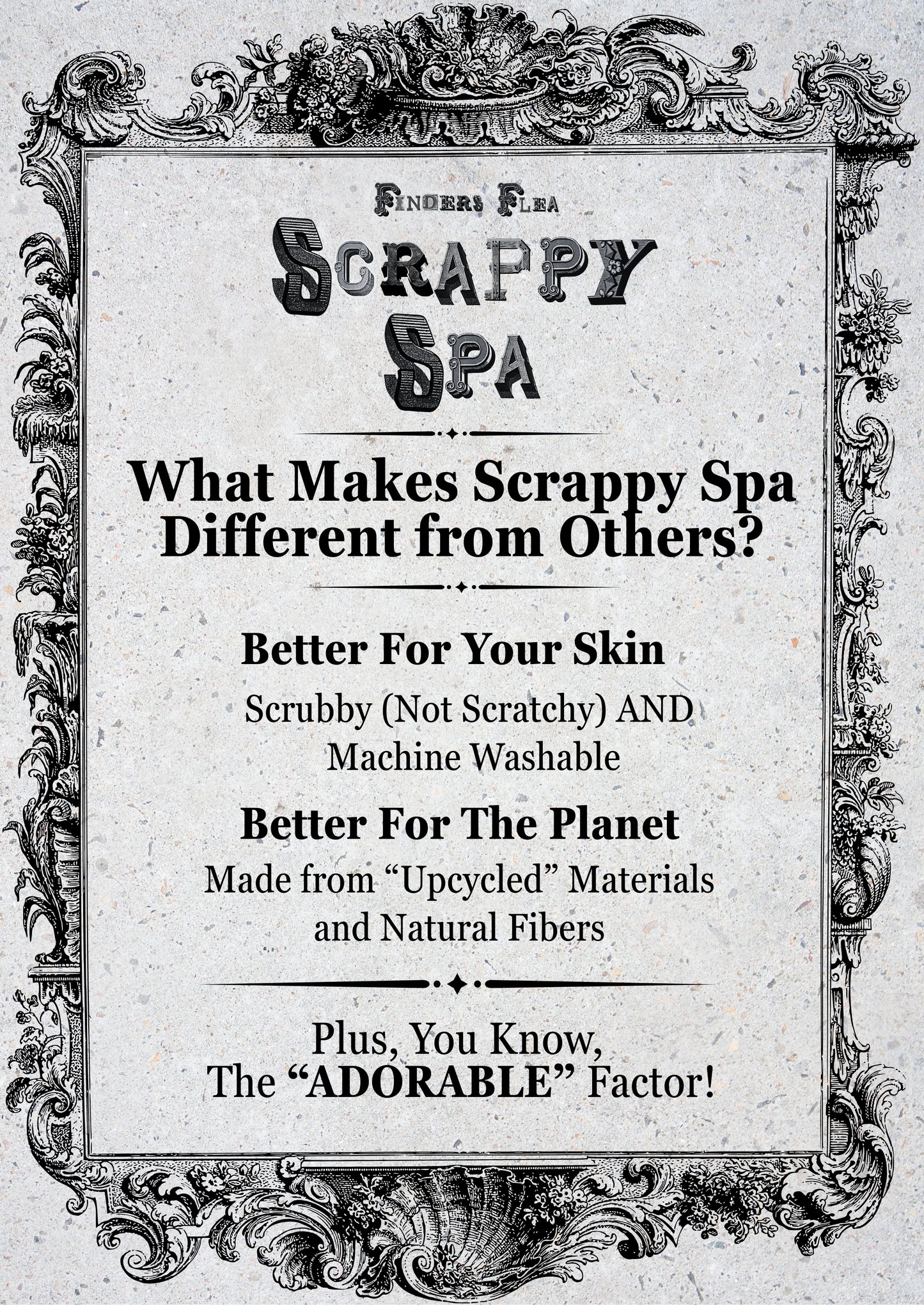 "Scrappy Spa" Bath & Shower Poufs (Dark)