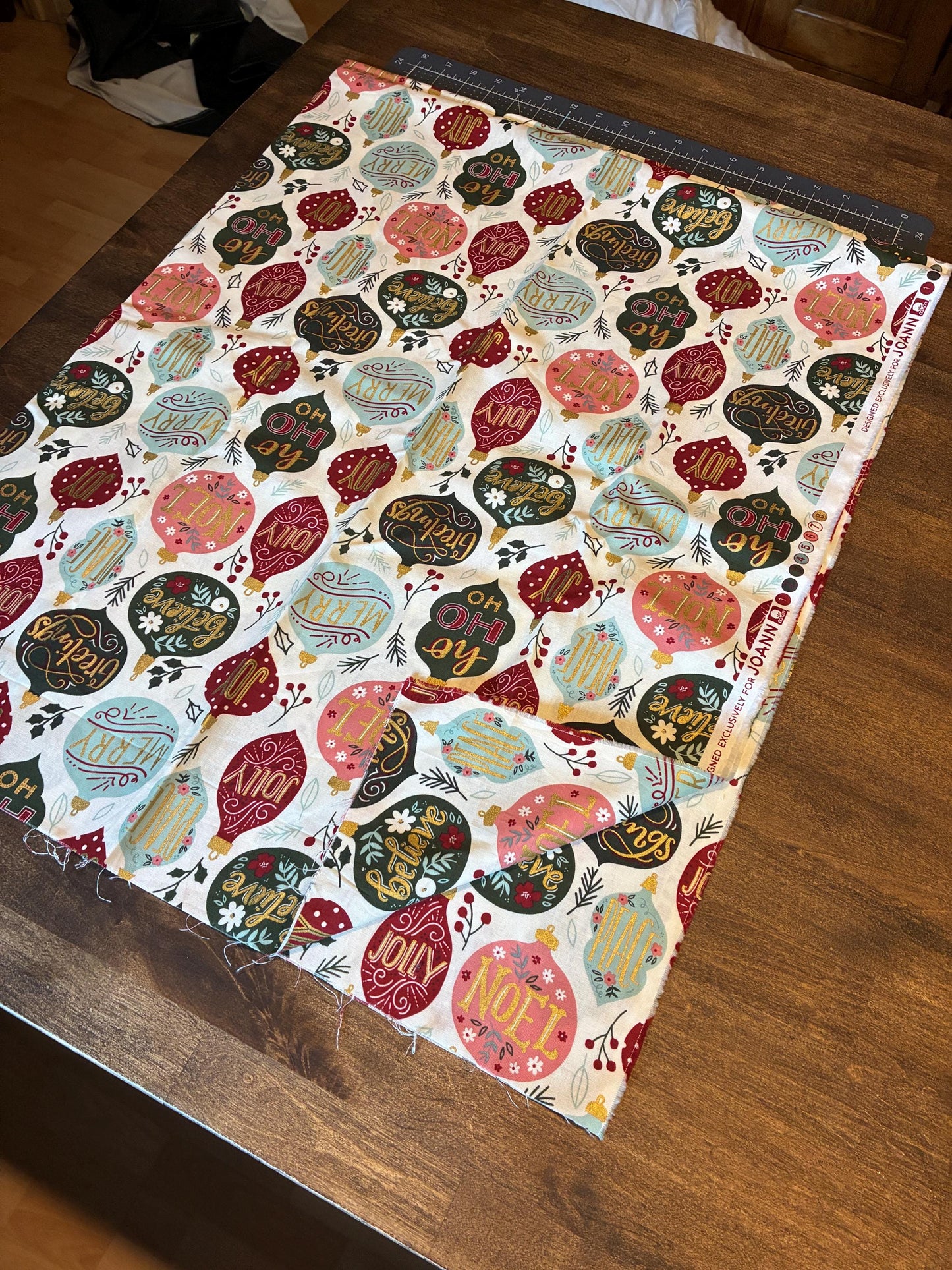 Christmas Ornament Fabric (~1.5 Yards)