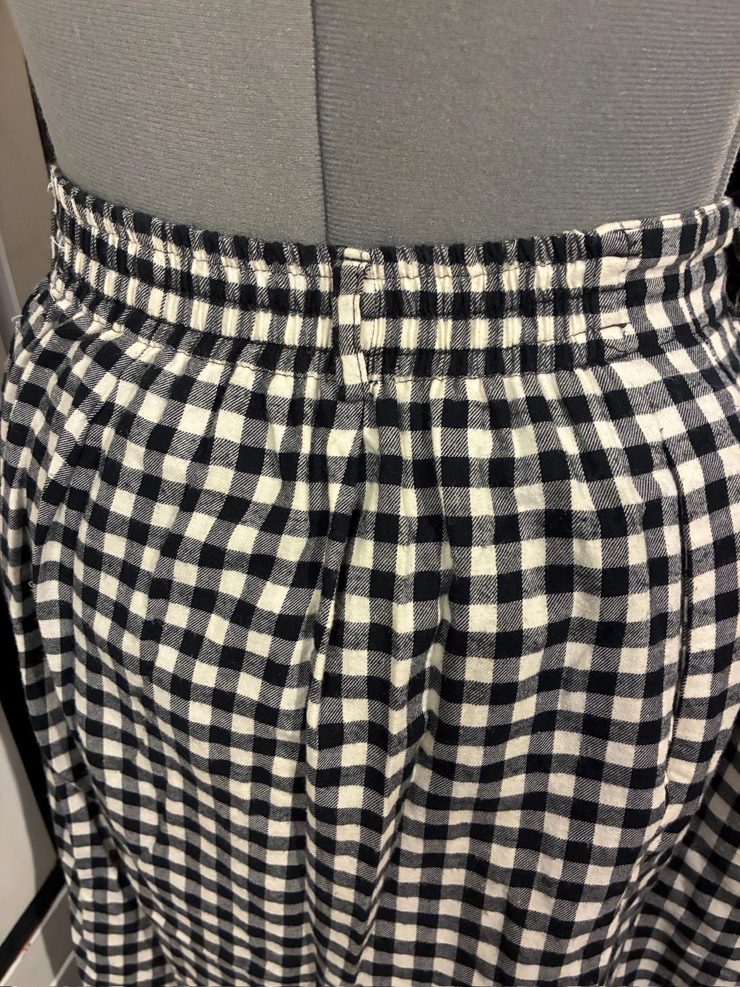 Vintage Gingham Black & White Skirt