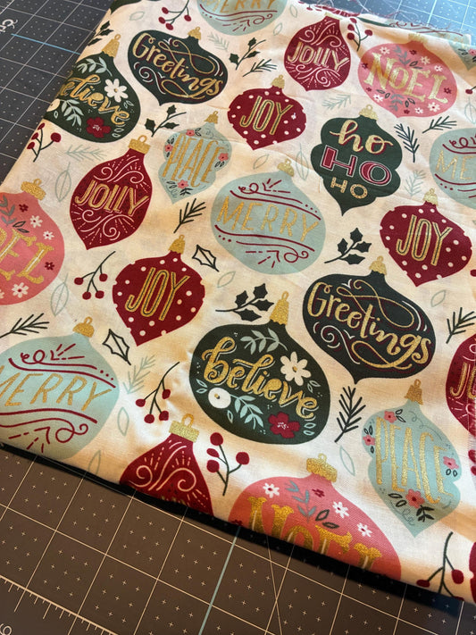 Christmas Ornament Fabric (~1.5 Yards)