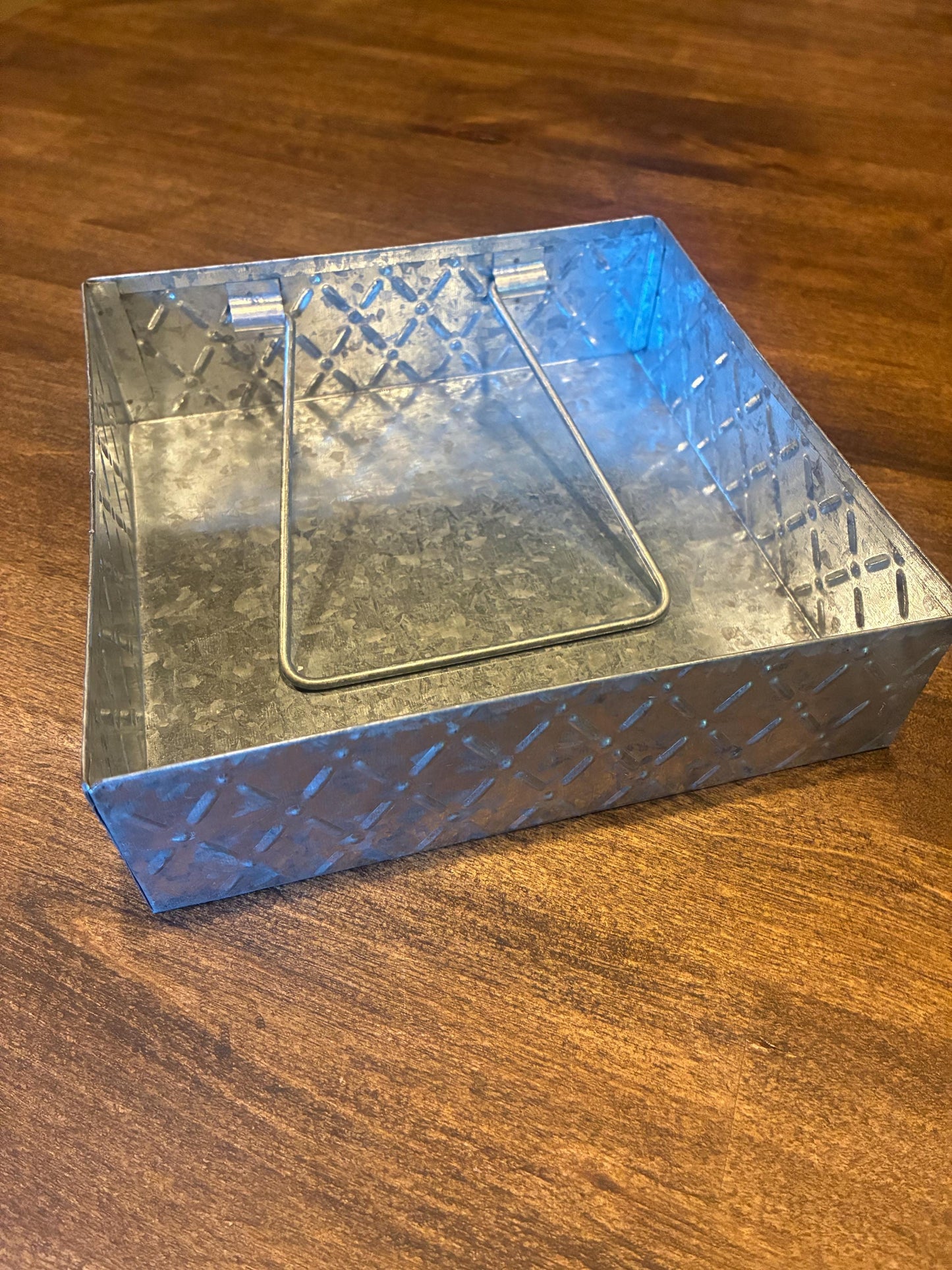 Pressed Tin Metal Napkin Holder