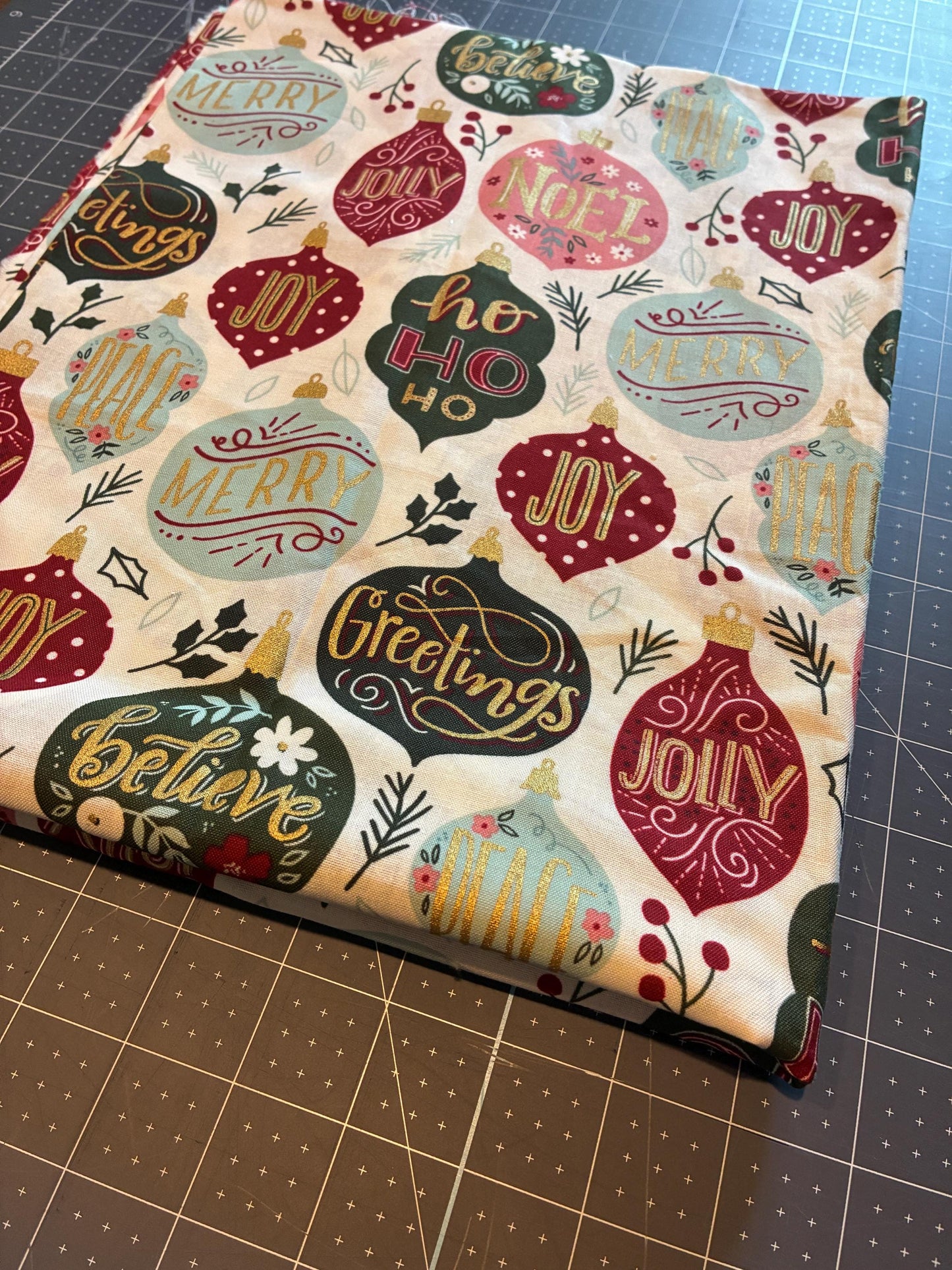 Christmas Ornament Fabric (~1.5 Yards)