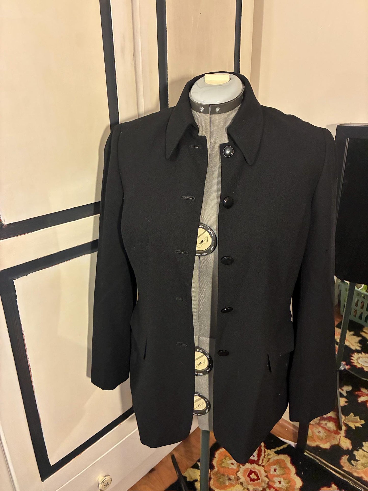 Vintage Wool Jacket / Blazer (Black)