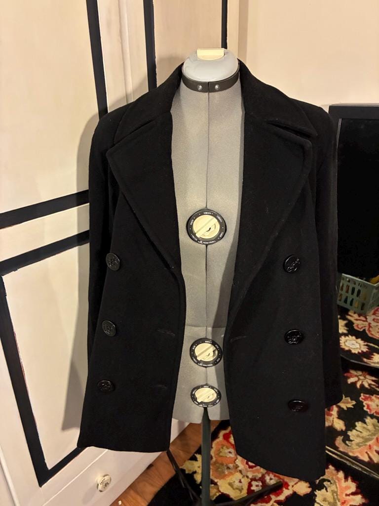 Vintage Maternity Wool Peacoat Jacket