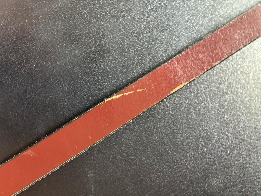 Vintage Brown Leather Belt (Gold Buckle)