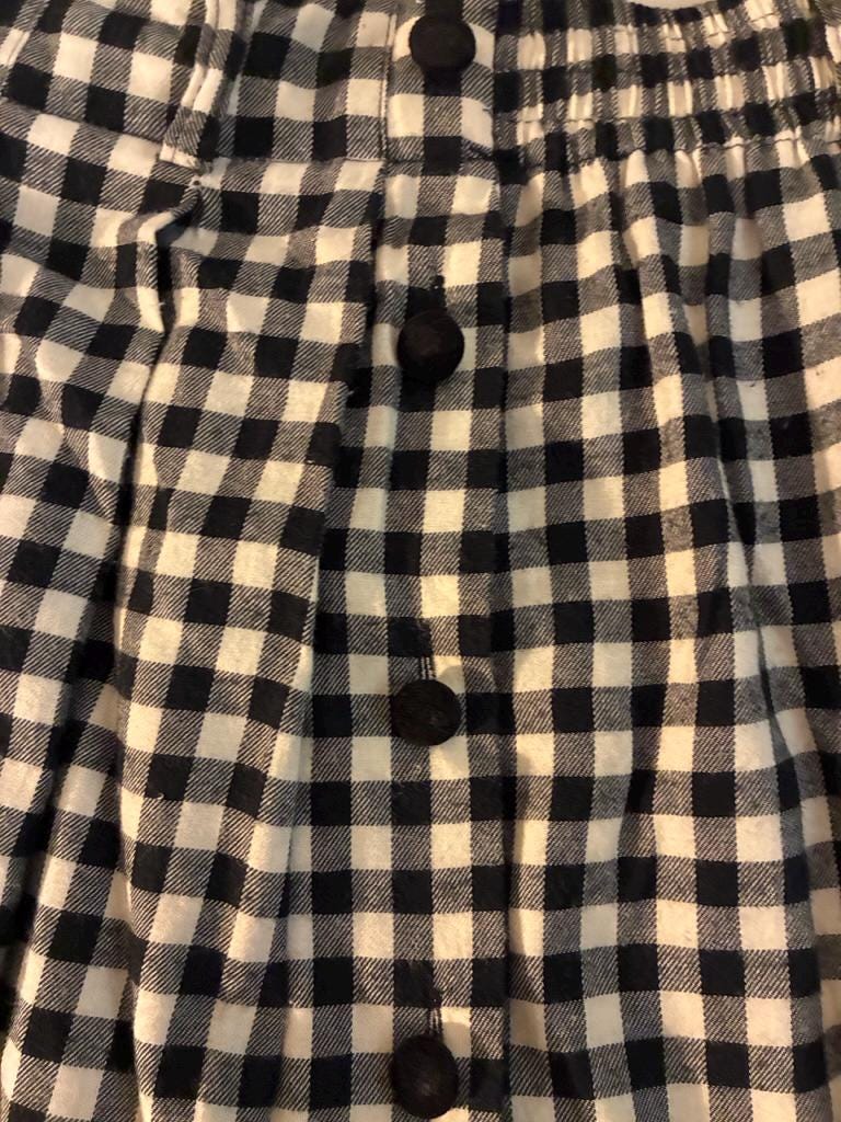 Vintage Gingham Black & White Skirt