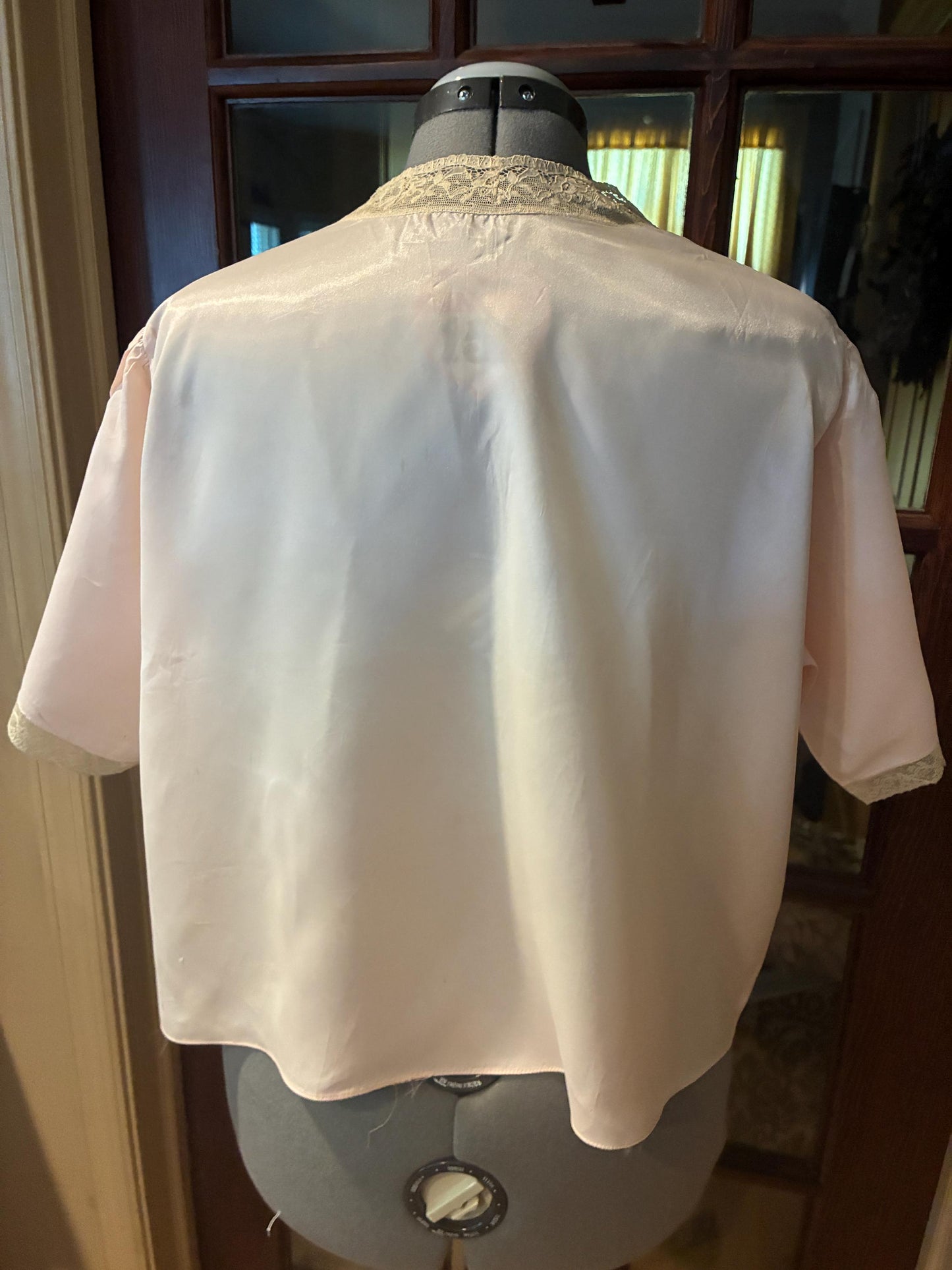 Vintage Baby Doll Lingerie Silk Bed Jacket