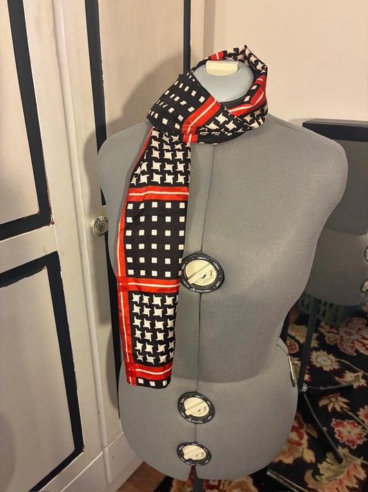 Vintage Silk Scarf (Houndstooth)