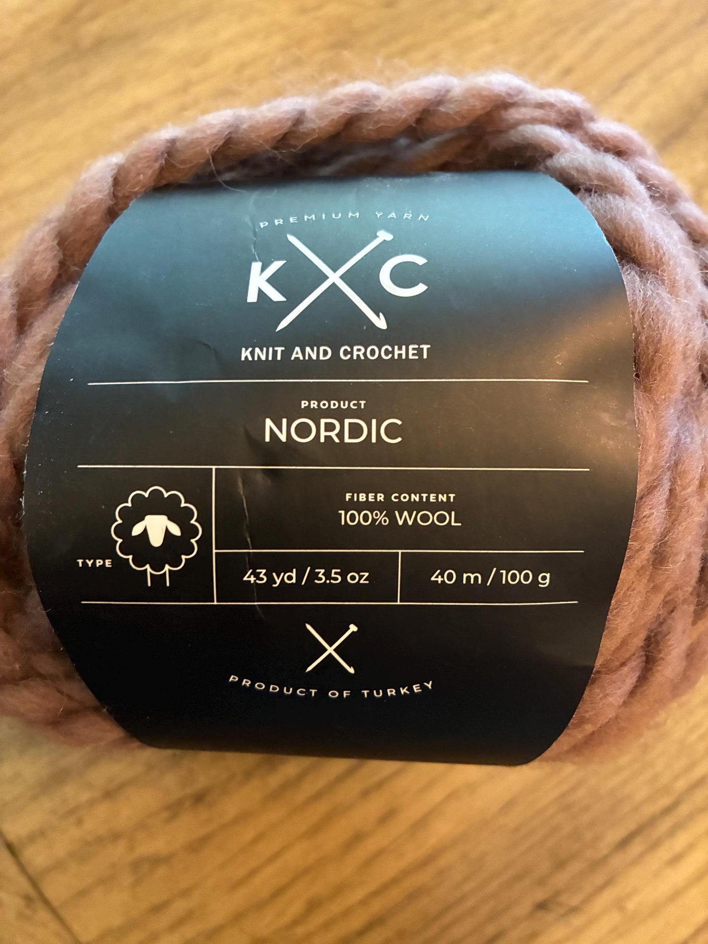 K+C Premium Wool Yarn (Taupe)