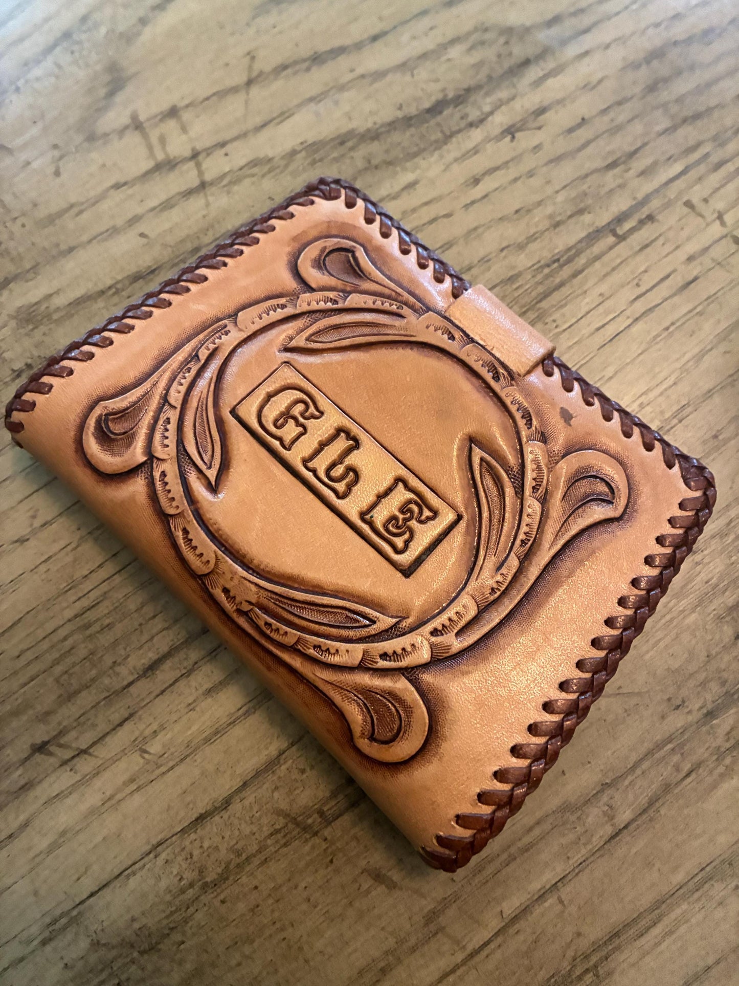Vintage Hand-Tooled Leather Wallet