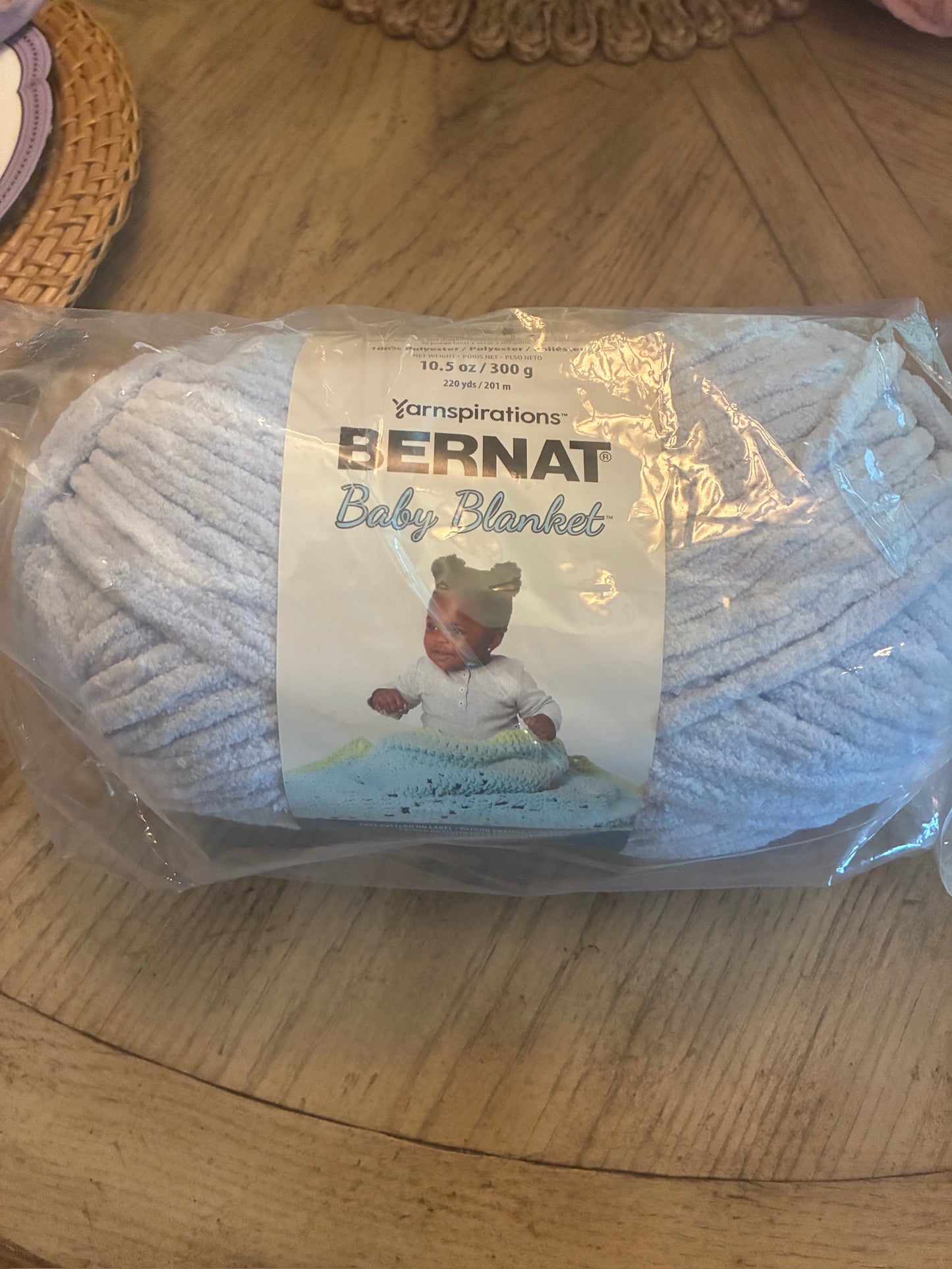 Bernat Baby Blanket Yarn ("Baby Blue")