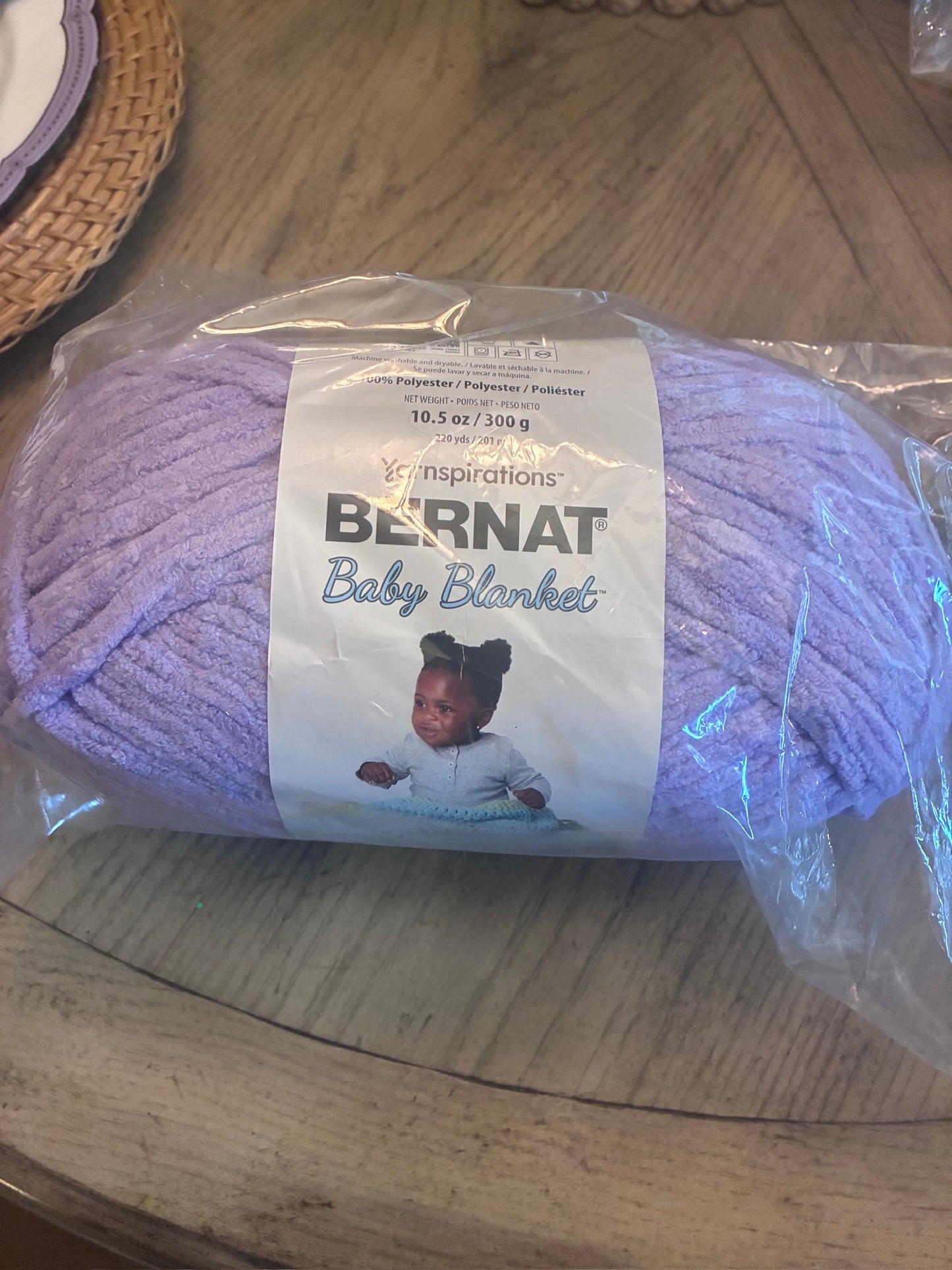 Bernat Baby Blanket Yarn ("Baby Lilac")