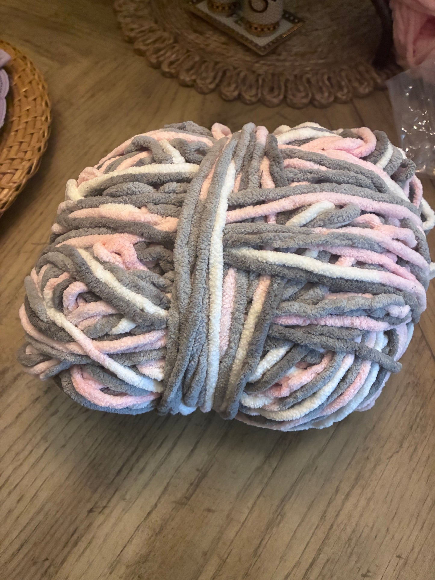 Bernat Baby Blanket Yarn ("Baby Grays")